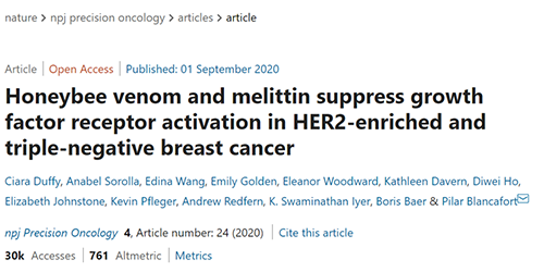 攻克三阴性乳腺癌，蜜蜂毒液竟是关键？